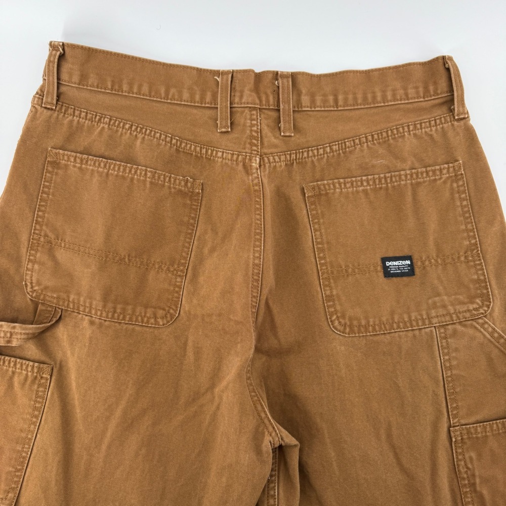 Levi's Denizen Carpenter Pants Mens 34x26 Brown Utility Workwear Relaxed Canvas - Picture 5 of 14